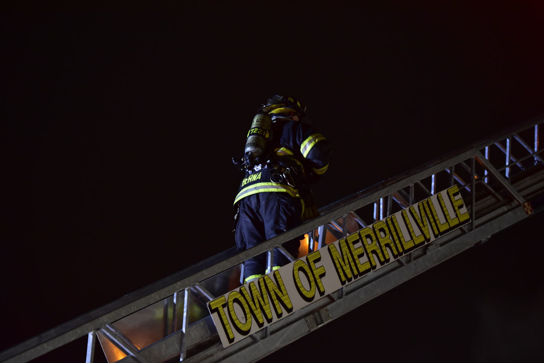 Crews battle fire at the Copper Penny